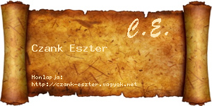 Czank Eszter névjegykártya